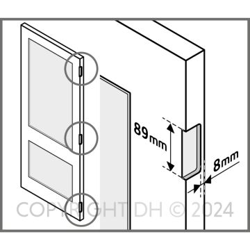 Scharnierinkrozing CanDo 89X89 mm per 3
